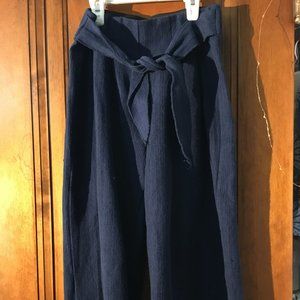Zara Kids Loose Wide Legged Navy Pants
